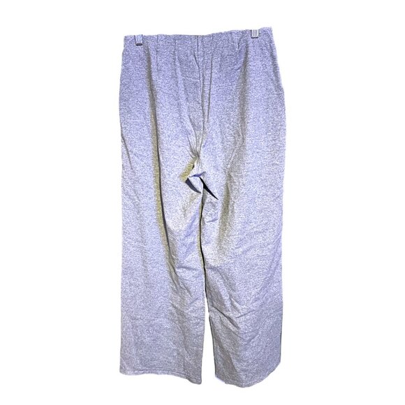 Eileen Fisher 95% Organic Cotton Elastic Waist Wide Leg Ankle Pant in Grey - Picture 2 of 4